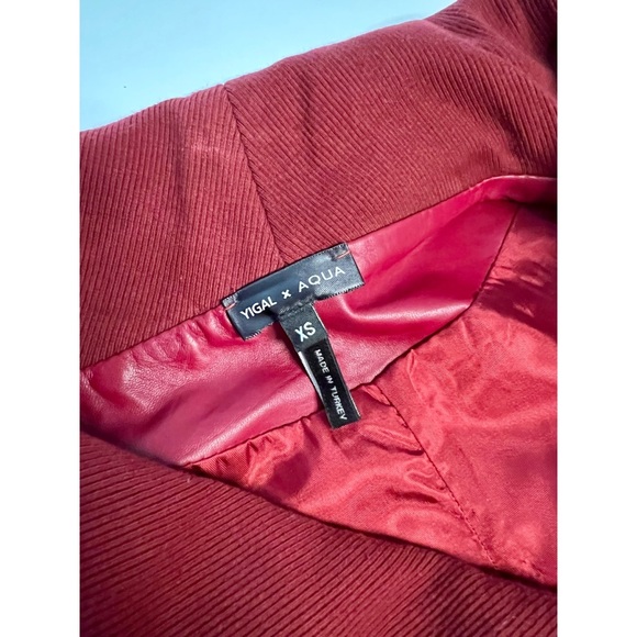 YIGAL X AQUA Convertible Moto Real Leather Vest to Jacket - Picture 5 of 11